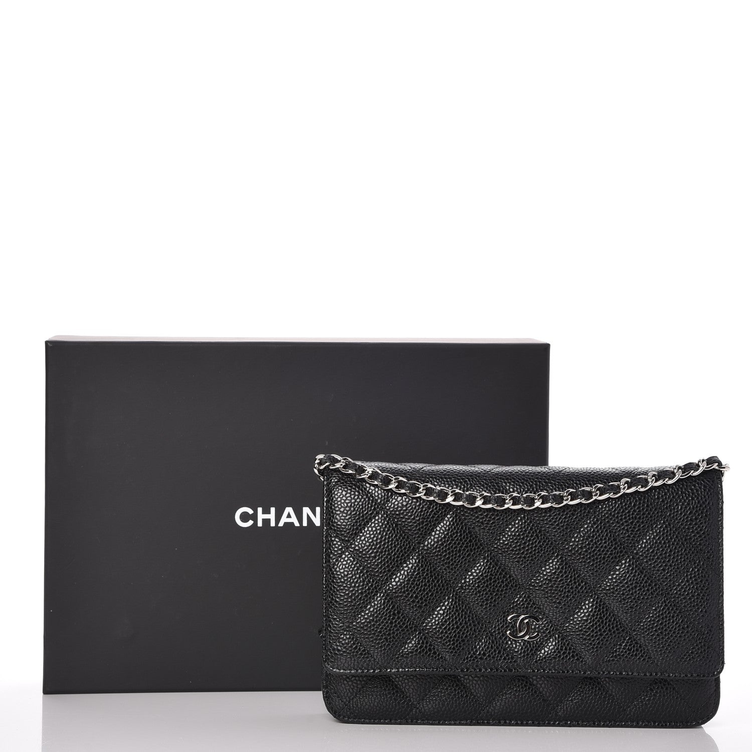 Chanel Caviar Quilted Wallet On Chain WOC Black 9 of 9