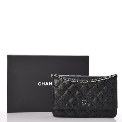 Chanel Caviar Quilted Wallet On Chain WOC Black 9 of 9