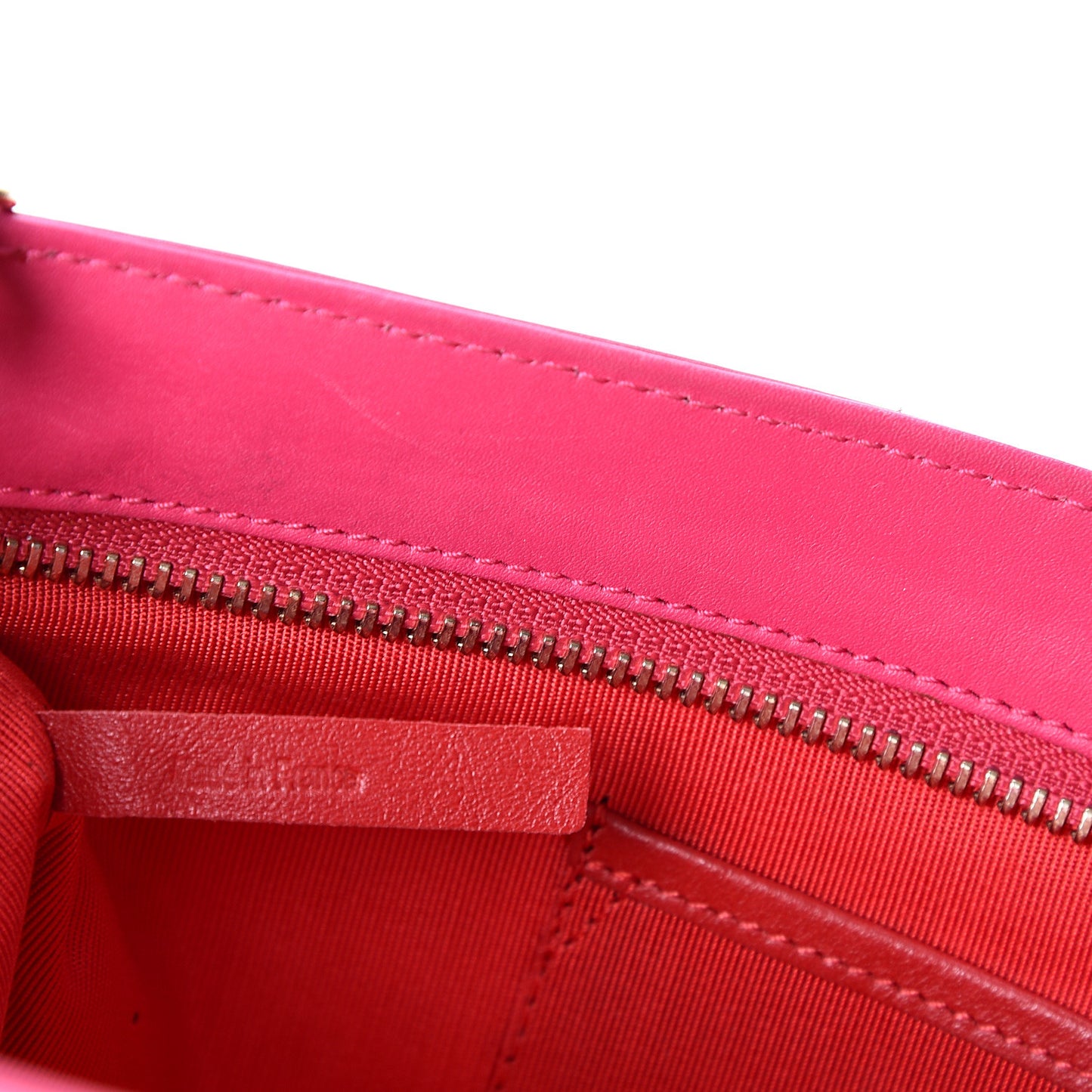 Calfskin Spikes Loubiposh Chain Clutch Fuchsia