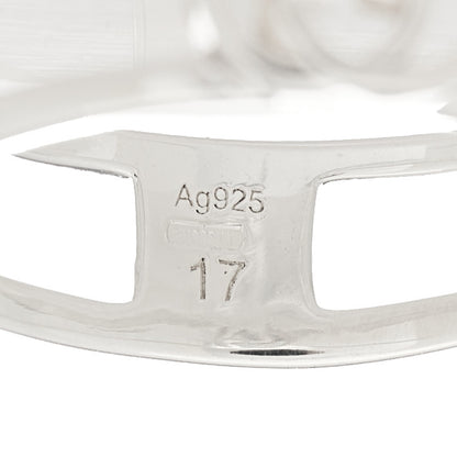 Gucci Sterling Silver 6mm Interlocking G Open Band Ring 56 7.75 4 of 4