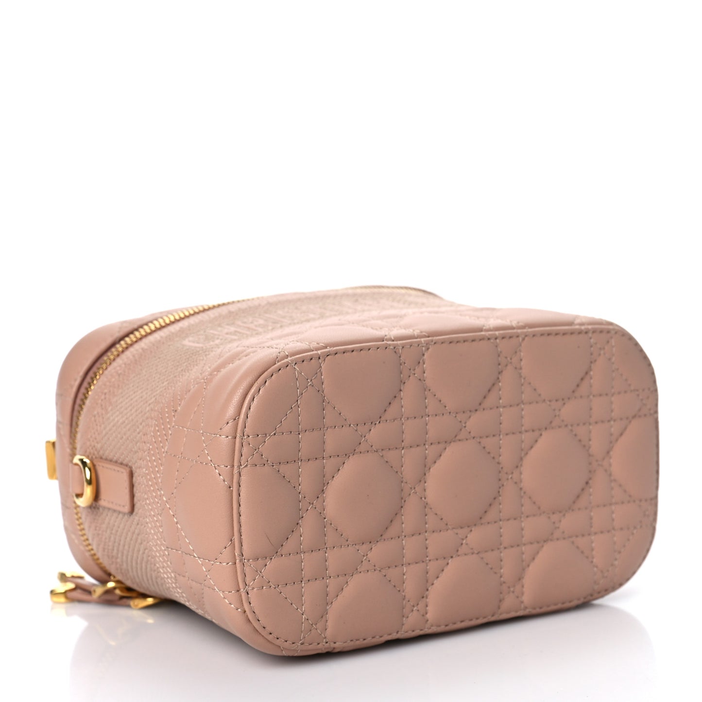 Lambskin Cannage Small Diortravel Vanity Case Rose Des Vents