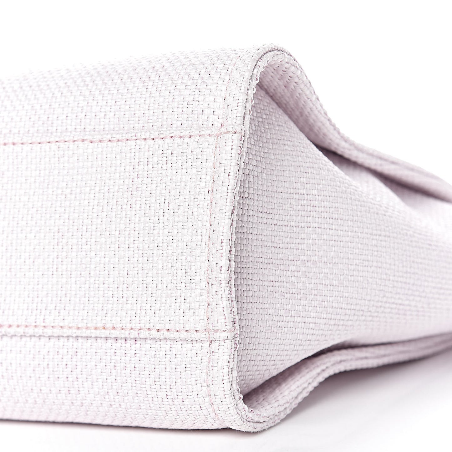 Woven Straw Raffia Small Deauville Tote Pink