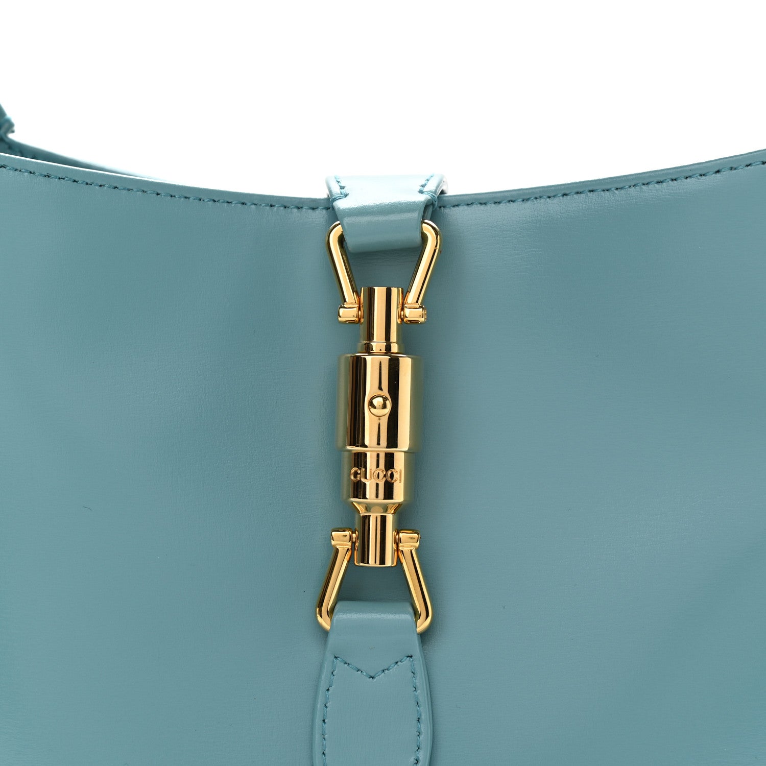 Gucci Boarded Dyana Lux Calfskin Small Jackie 1961 Hobo Dusty Azure 8 of 10