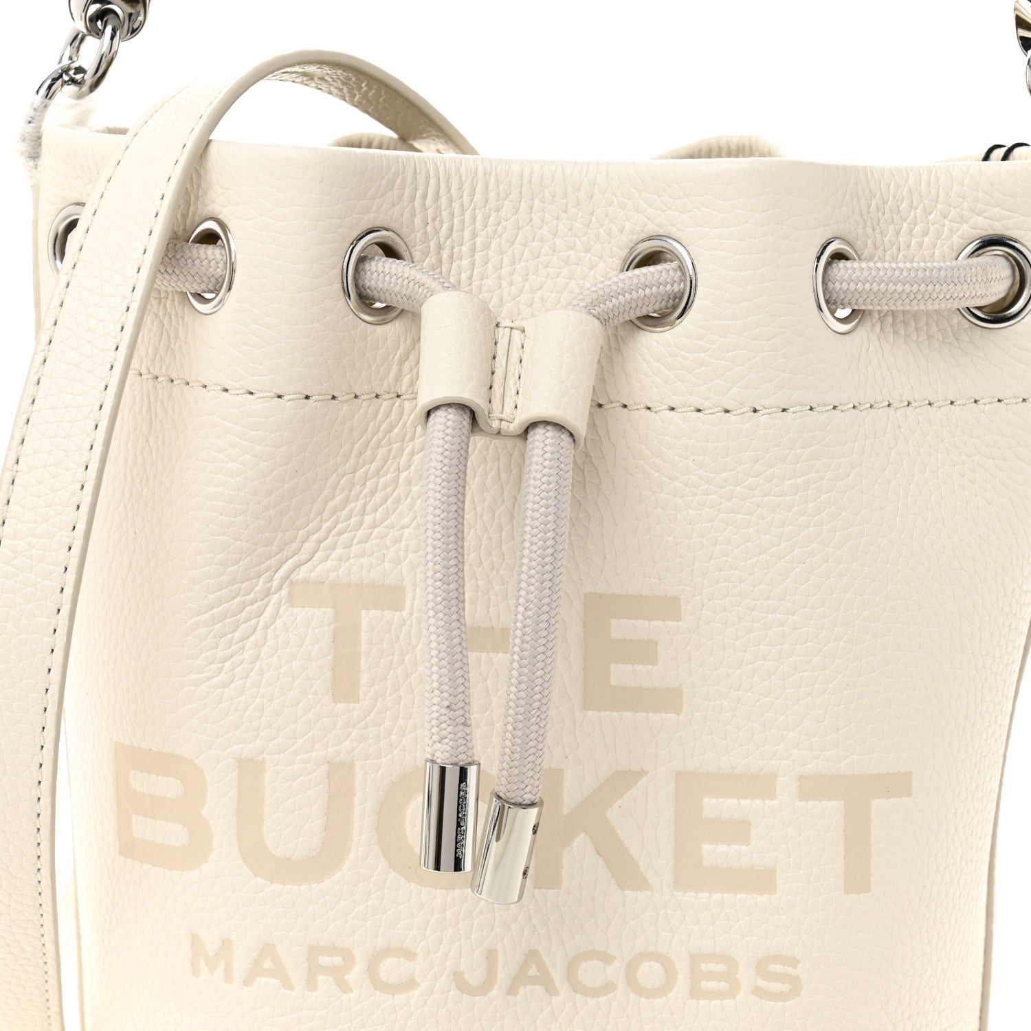 Marc Jacobs Grained Calfskin The Bucket Bag Cotton 9 of 11