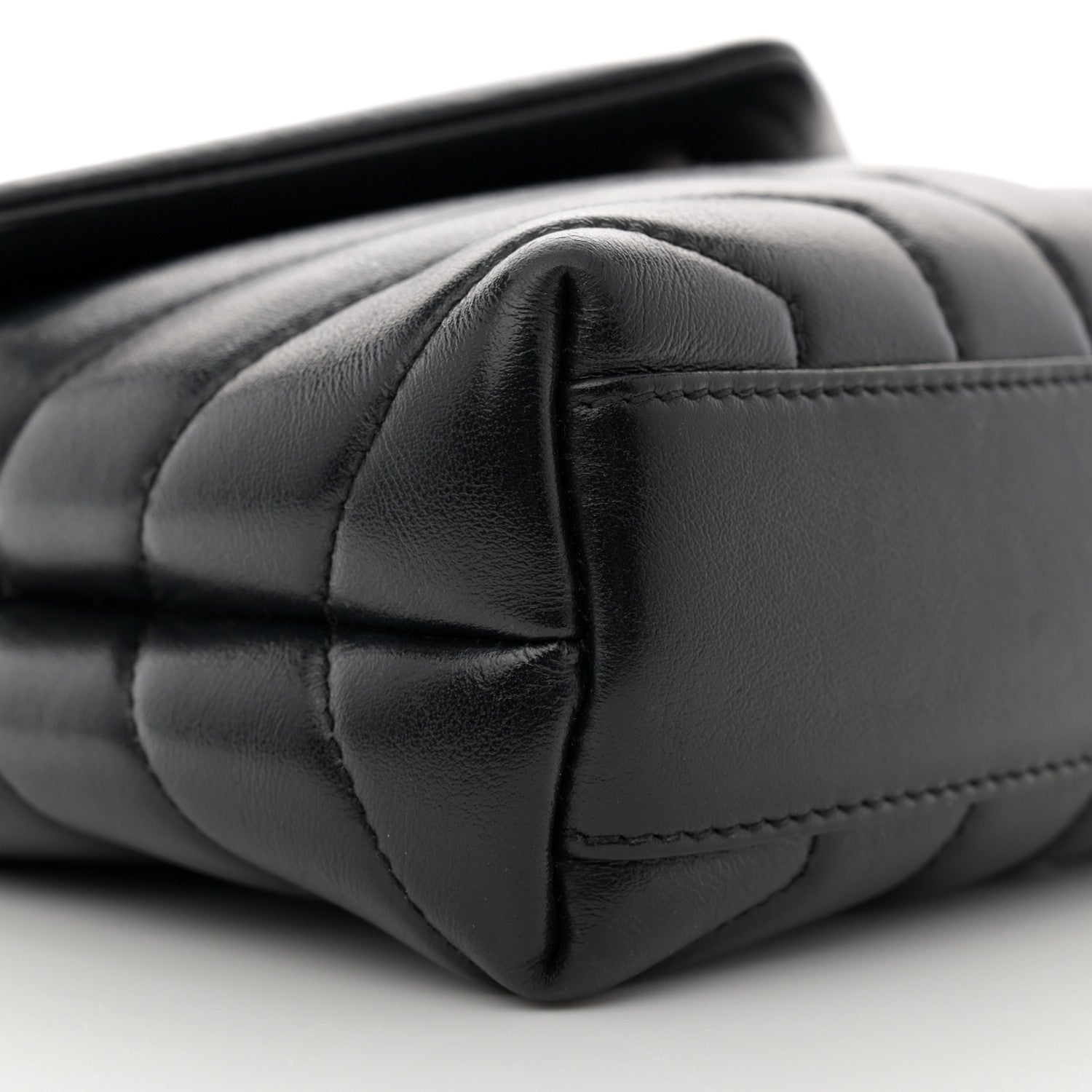 Saint Laurent Calfskin Y Quilted Monogram Toy Loulou Crossbody Bag Black 9 of 15