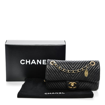 Chanel Calfskin Surpique Chevron Small Flap Black 10 of 10