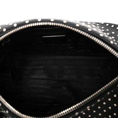 Prada Re-Nylon Studded Shoulder Bag Black 5 of 9