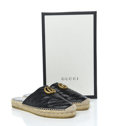Gucci Nappa Matelasse GG Marmont Espadrille Slippers 36 Black 16 of 16