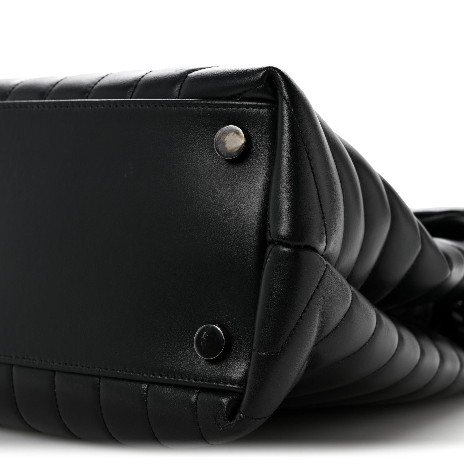 Saint Laurent Calfskin Y Quilted Monogram Monochrome Large Loulou Chain Satchel Black 10 of 14