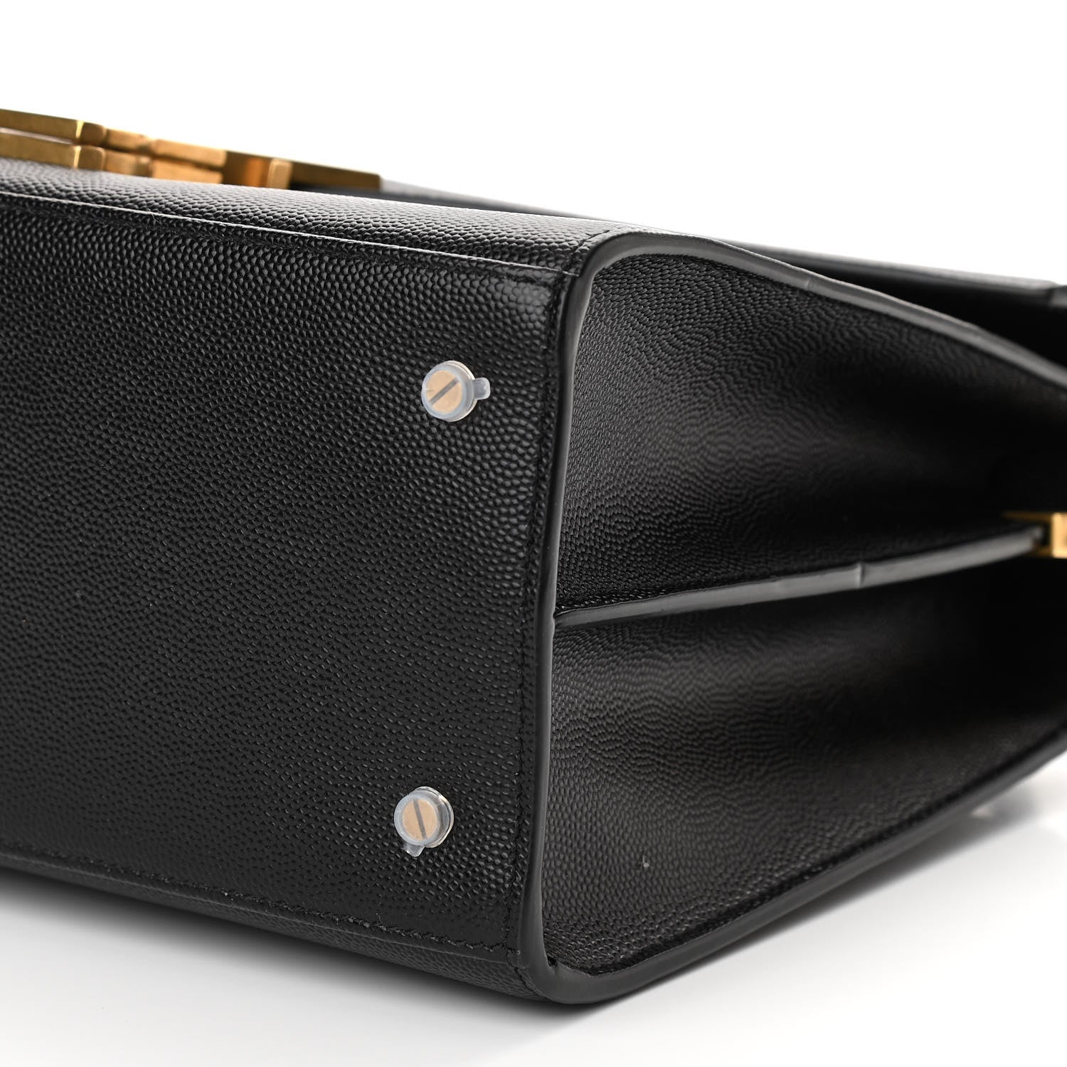 Saint Laurent Grain de Poudre Medium Classic Monogram Cassandra Top Handle Black Rouge Legion 9 of 10
