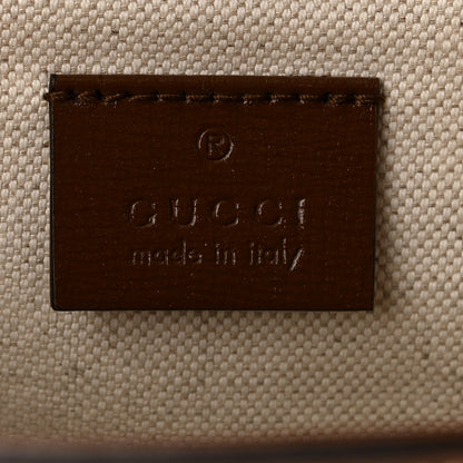 Gucci GG Supreme Monogram Azalea Calfskin Web Mini Horsebit 1955 Shoulder Bag Beige Ebony Brown Sugar 6 of 10