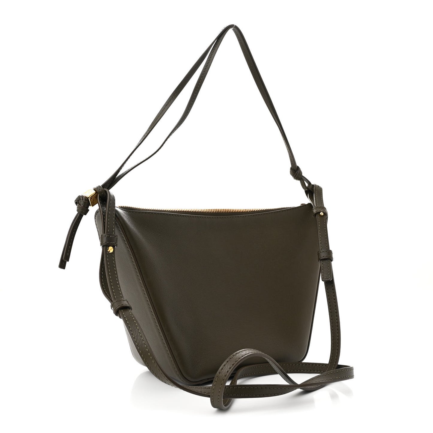 Calfskin Mini Hammock Hobo Vintage Khaki