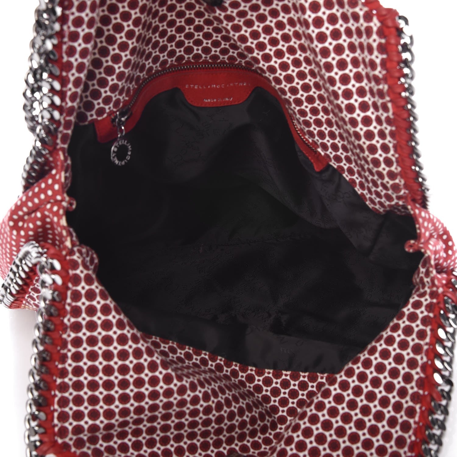 Stella McCartney Cotton Canvas Printed Big Falabella Tote Red 5 of 9