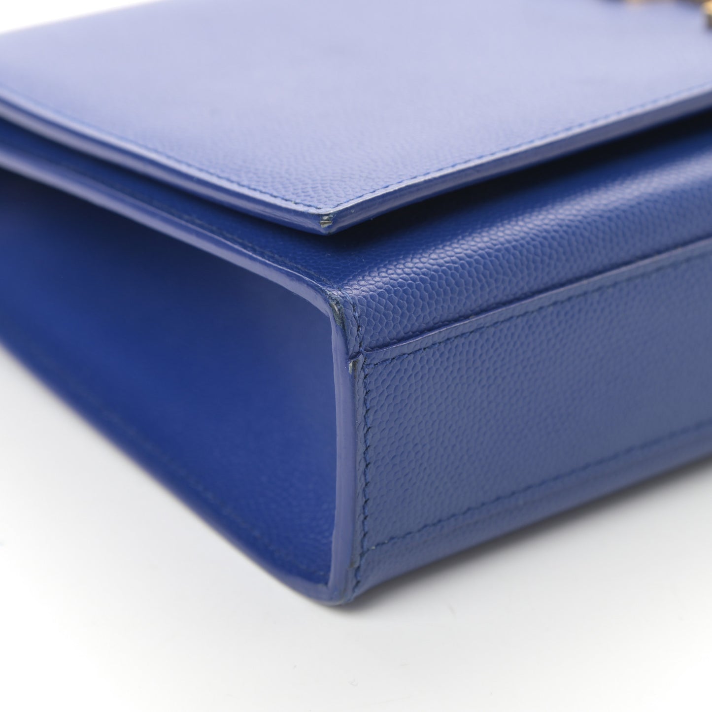 Grain De Poudre Medium Classic Monogram Kate Satchel Flash Blue