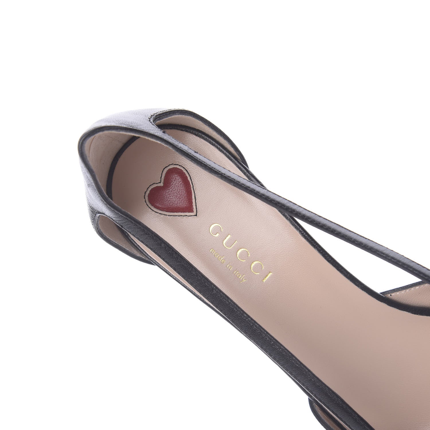 Gucci Nappa Unia Cherry Pumps 38 Black 8 of 10