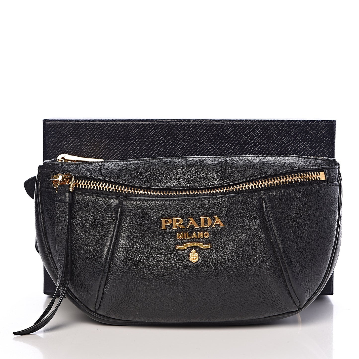 Vitello Daino Small Belt Bag Black