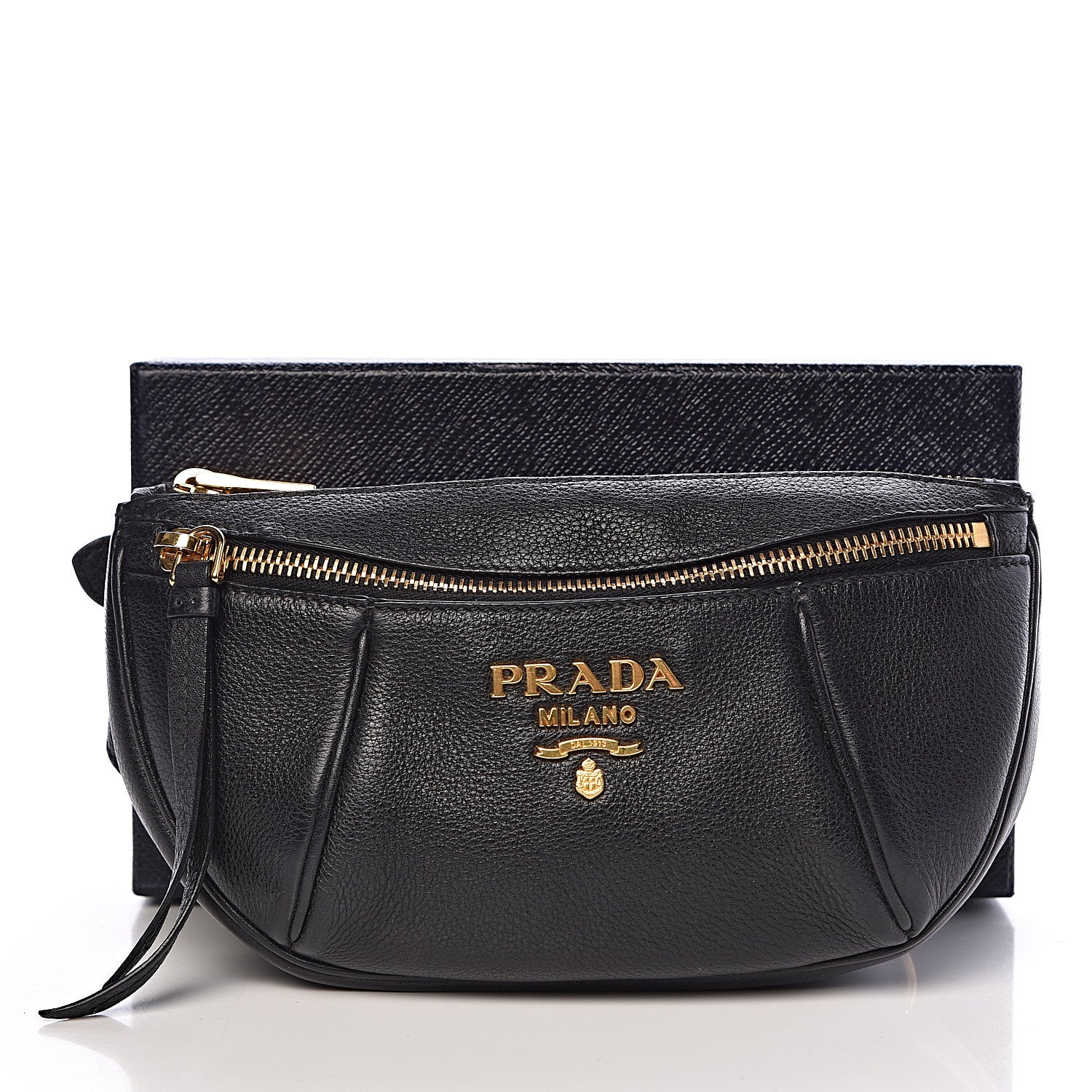 Prada Vitello Daino Small Belt Bag Black 11 of 11