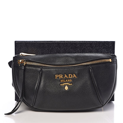 Prada Vitello Daino Small Belt Bag Black 11 of 11