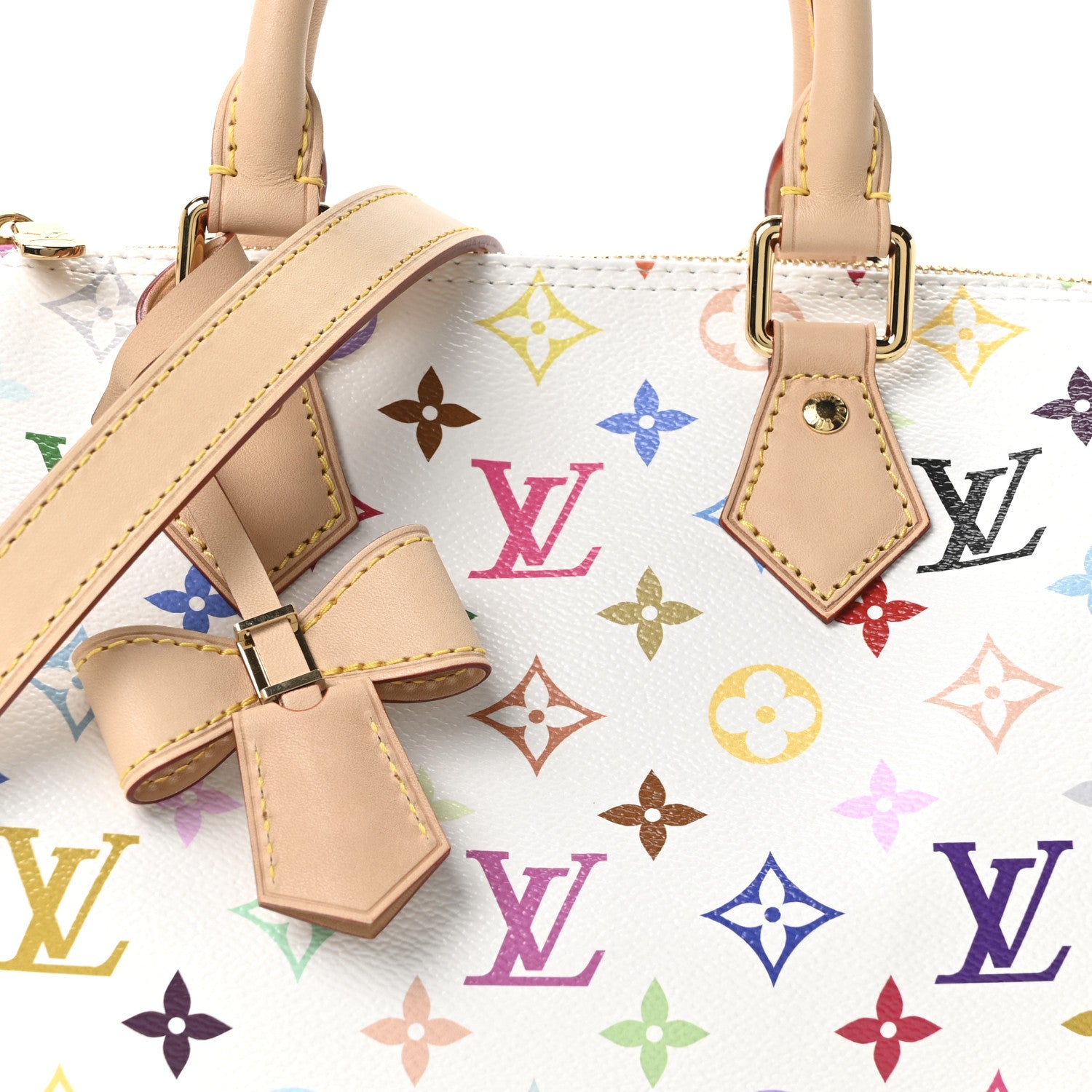 Louis Vuitton LV X TM Monogram Multicolor Speedy Bandouliere 25 White 7 of 10