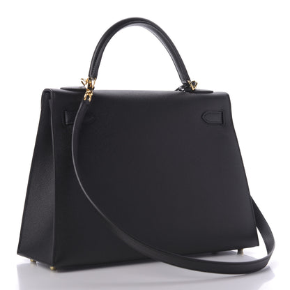 Hermes Epsom Kelly Sellier 32 Black 3 of 10