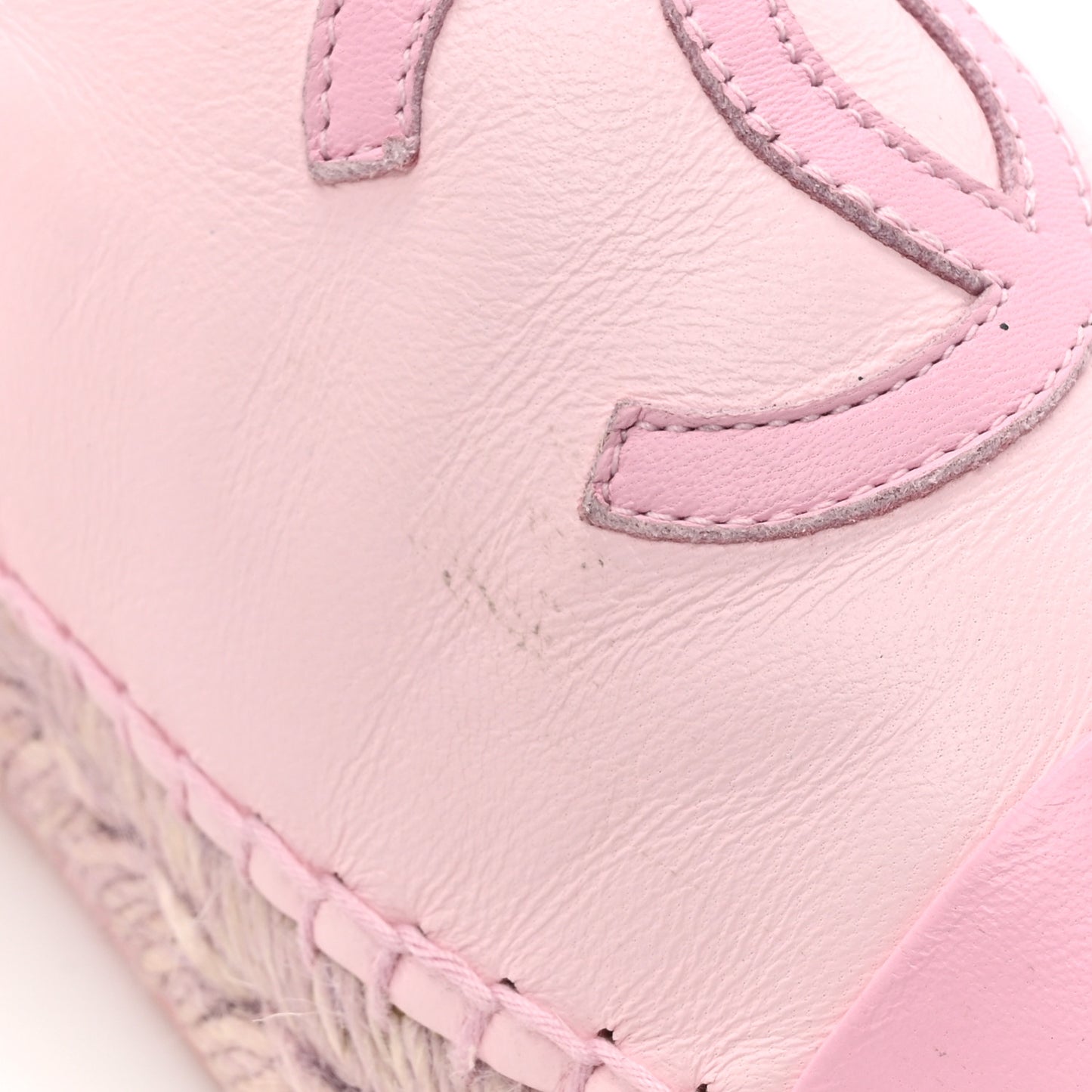 Lambskin CC Espadrilles 37 Light Pink