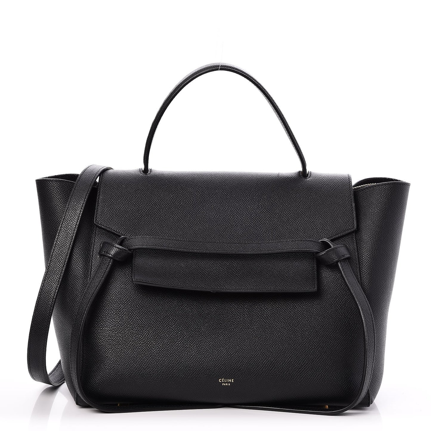 Grained Calfskin Mini Belt Bag Black