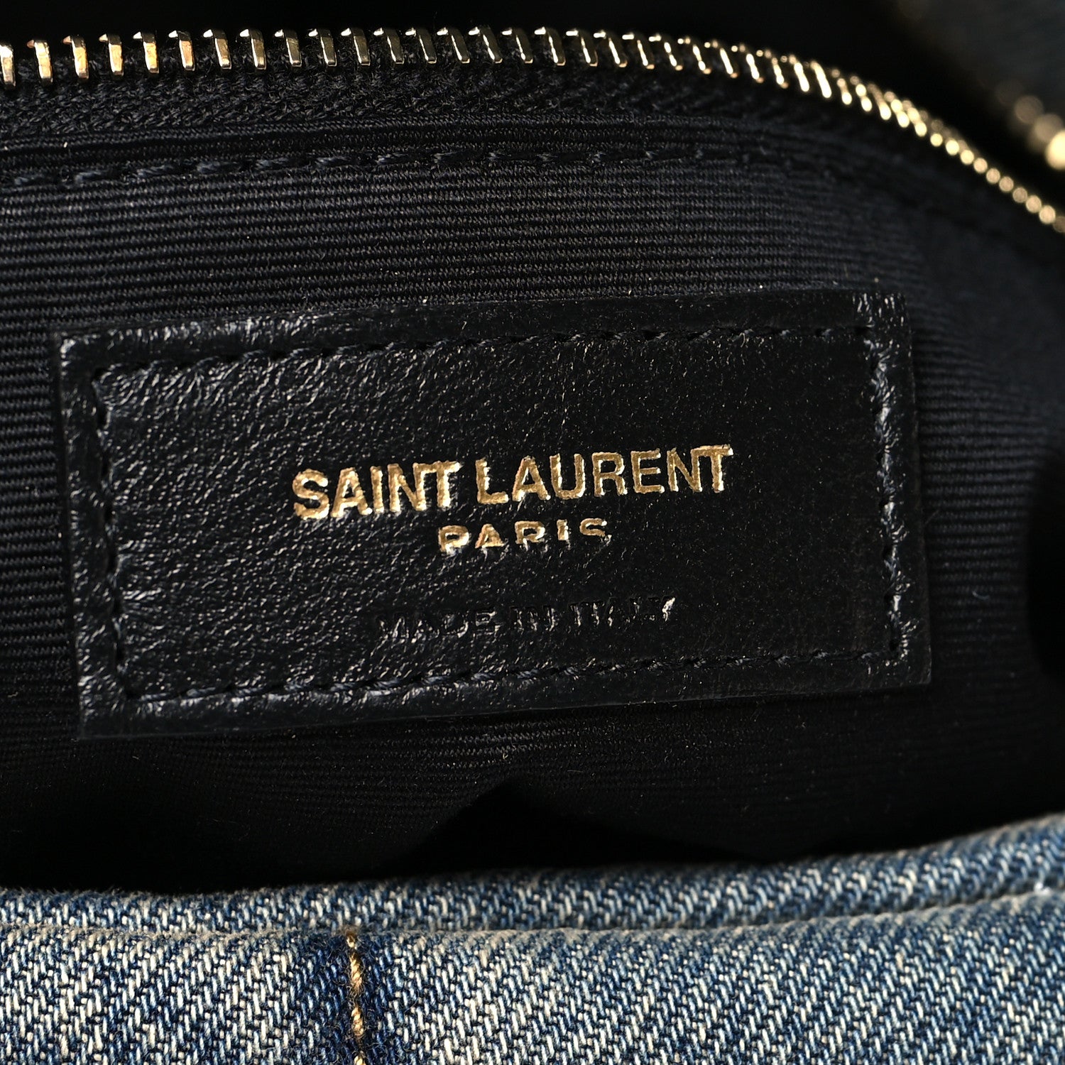 Saint Laurent Denim Quilted Medium Loulou Puffer Monogram Chain Satchel Blue Cinnamon 6 of 11