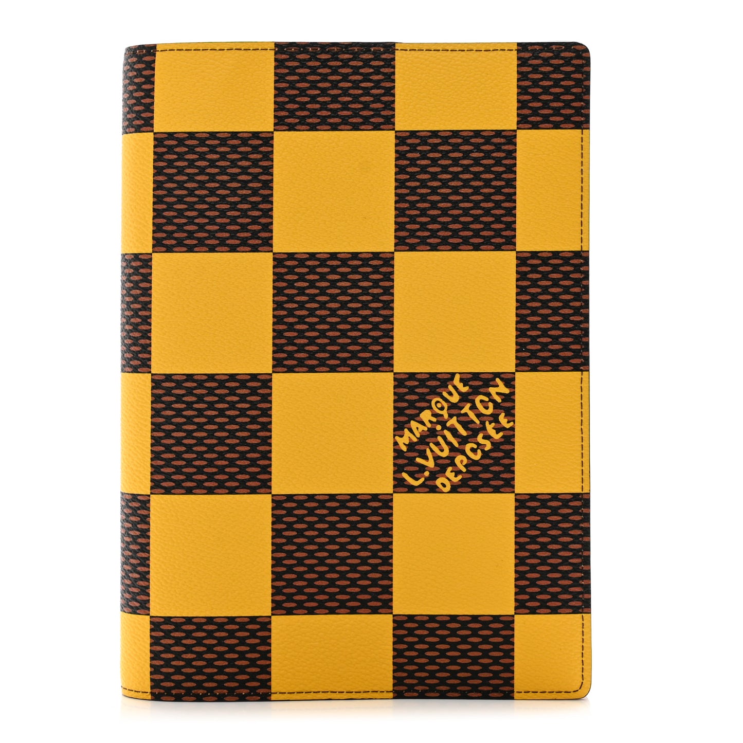 Damier Pop Auguste Notebook Cover Yellow
