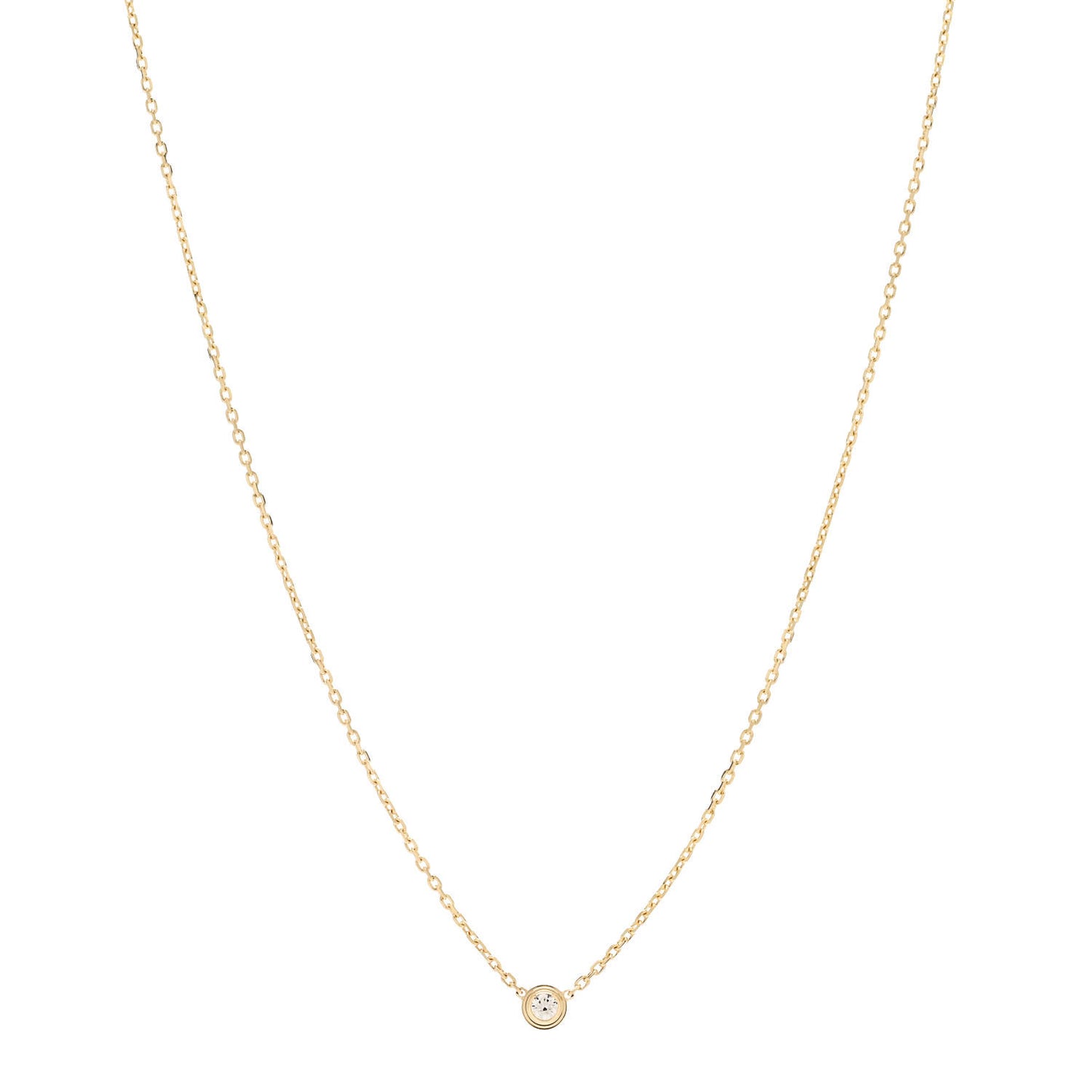 18K Yellow Gold Diamond XS D'Amour Pendant Necklace