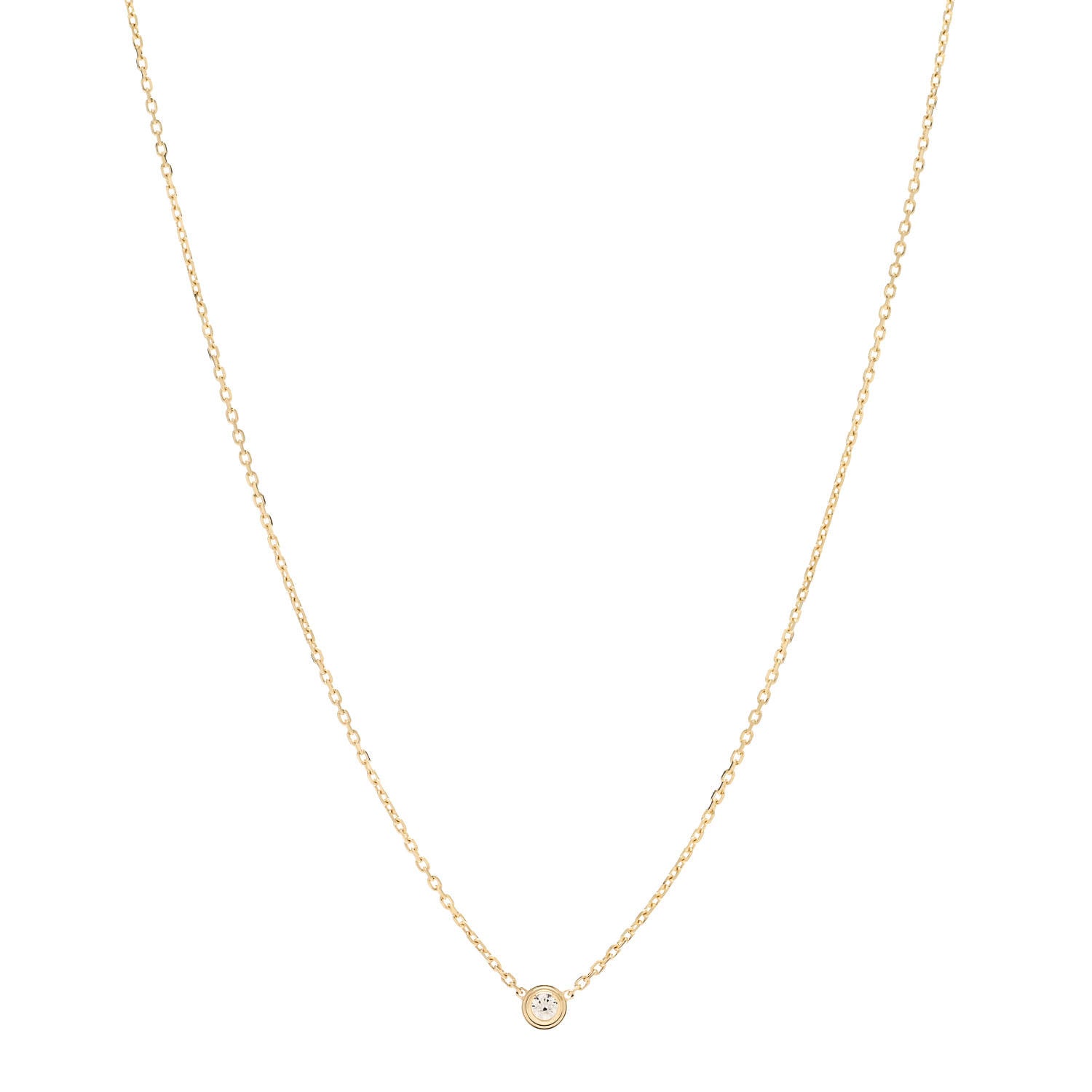 Cartier 18K Yellow Gold Diamond XS D'Amour Pendant Necklace 1 of 6