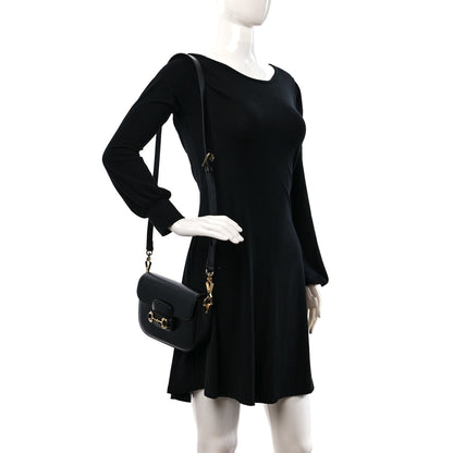Gucci Azalea Calfskin Web Mini Horsebit 1955 Shoulder Bag Black 2 of 8