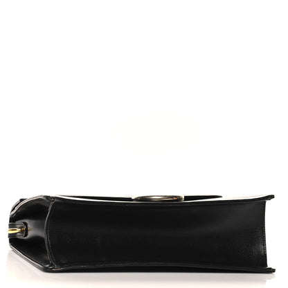 Gucci Textured Calfskin Medium Torchon GG Ring Shoulder Bag Black 4 of 13