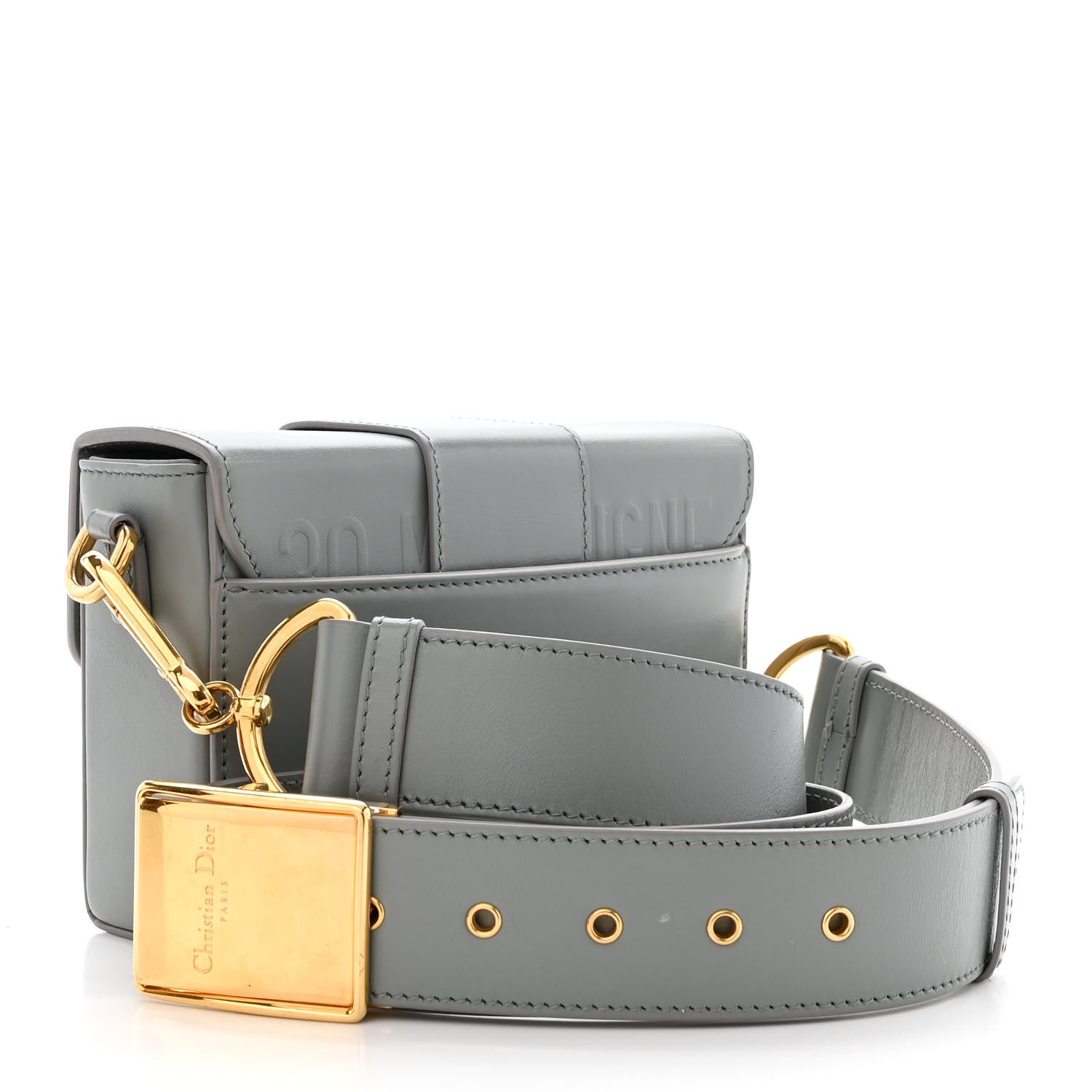 Christian Dior Box Calfskin 30 Montaigne Box Bag Gray 3 of 9