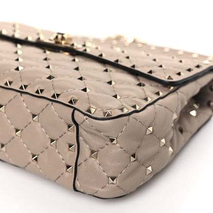 Valentino Garavani Lambskin Medium Rockstud Spike Shoulder Bag Poudre 8 of 8