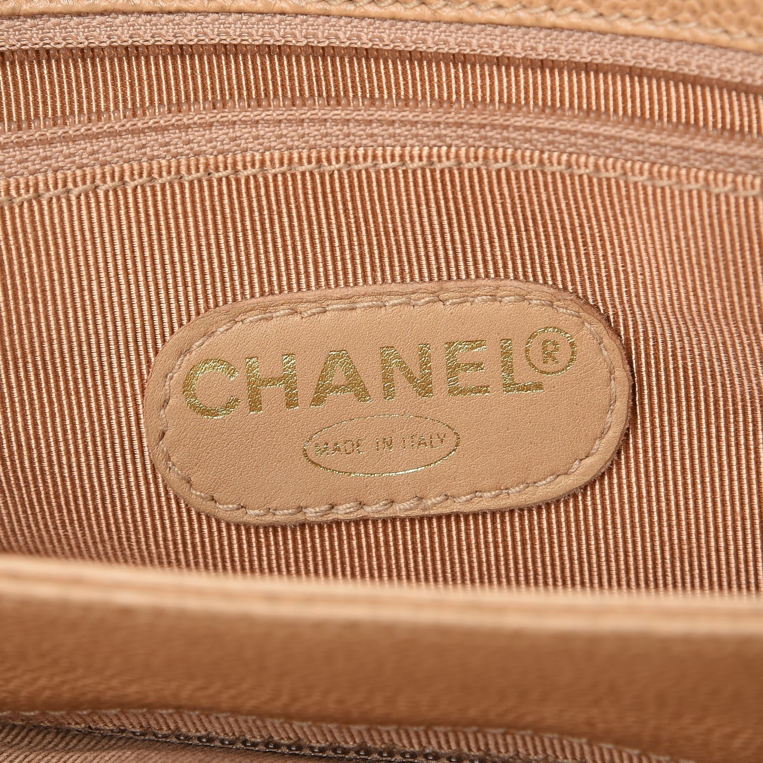 Chanel Caviar CC Shopper Tote Beige 6 of 19