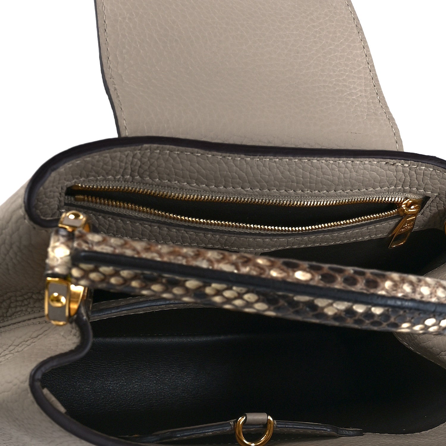 Louis Vuitton Taurillon Ayers Capucines BB Galet 5 of 8