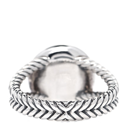 David Yurman Sterling Silver Diamond Pearl 8mm Petite Cerise Ring 52 6 3 of 4