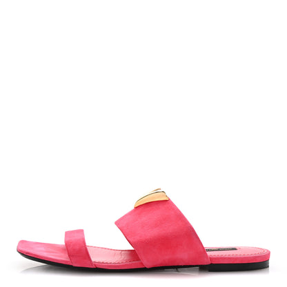 Louis Vuitton Suede Bayfront Flat Mules 40 Framboise 1 of 9