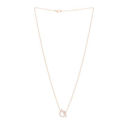Hermes 18K Rose Gold Diamond Finesse Pendant Necklace 3 of 6