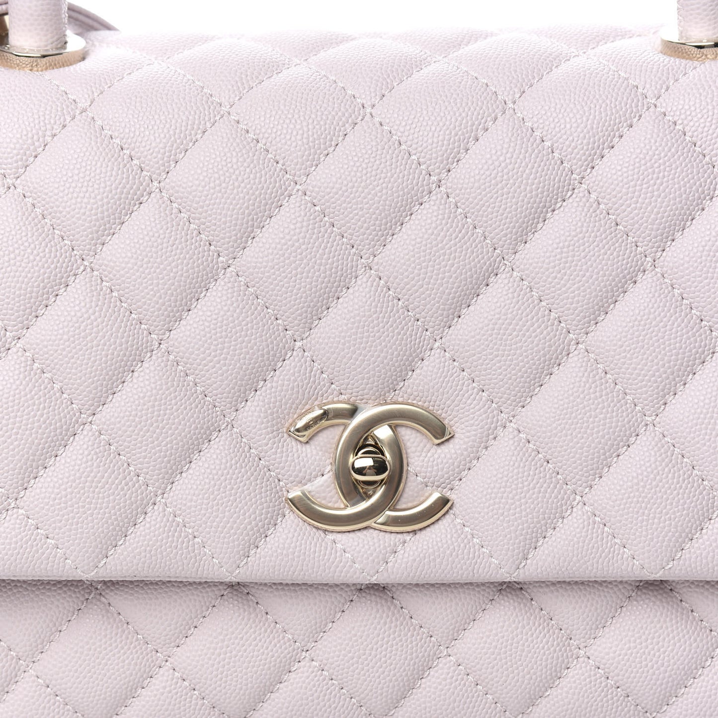 Caviar Quilted Small Coco Handle Flap Lilas Lilac
