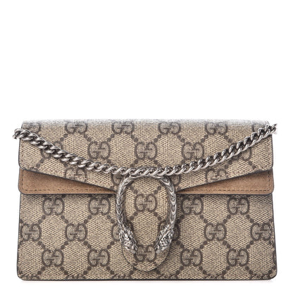 Gucci GG Supreme Monogram Super Mini Dionysus Shoulder Bag Taupe 1 of 7