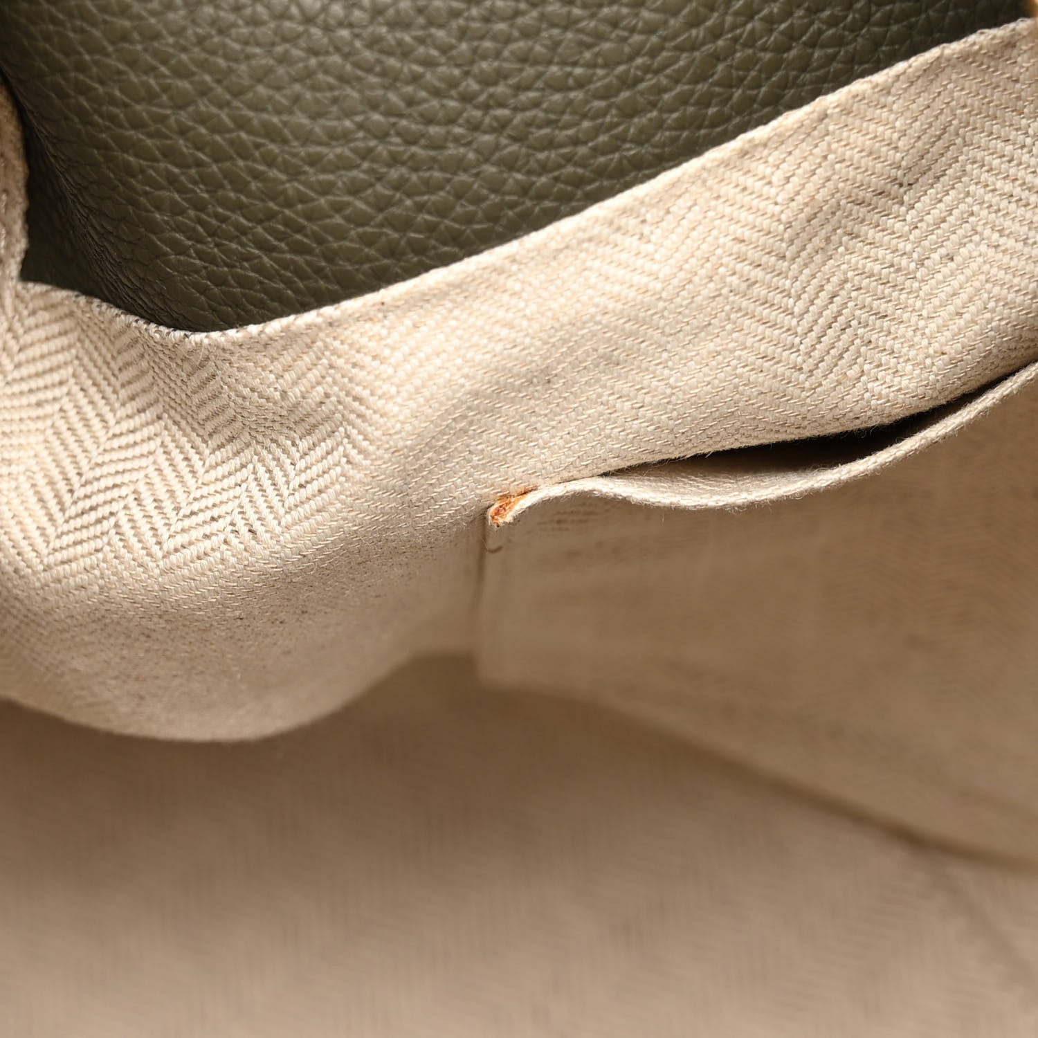 Loewe Grained Calfskin Medium Puzzle Bag Oat Khaki Green 12 of 19