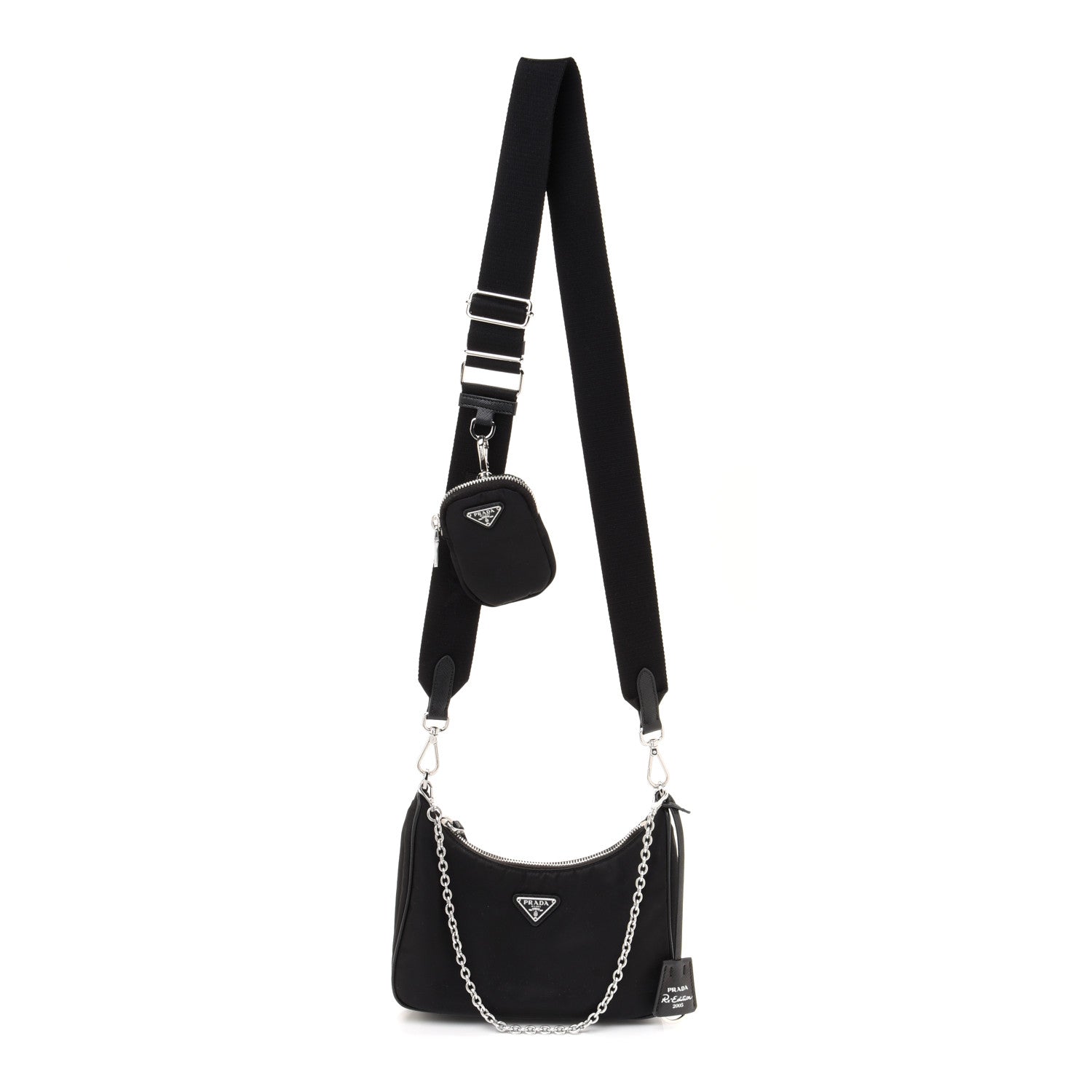 Prada Nylon Re-Edition 2005 Shoulder Bag Black 2 of 15