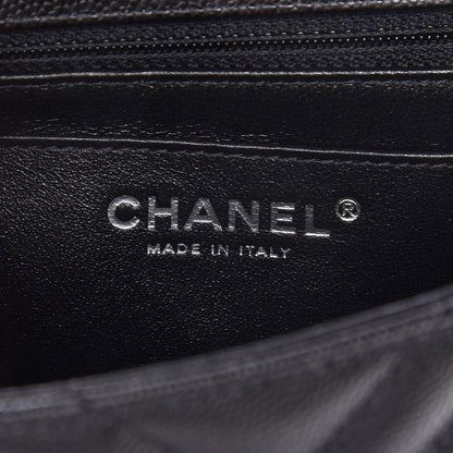 Chanel Caviar Chevron Quilted Mini Square Flap Black 6 of 7