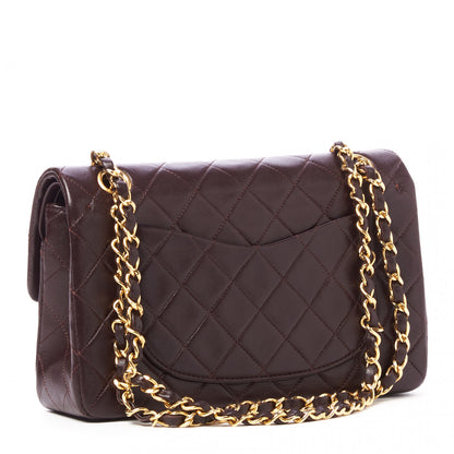 Chanel Lambskin Quilted Small Double Flap Burgundy 2 of 9