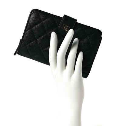 Chanel Caviar Quilted Zipped Pocket Wallet Black 9 of 9