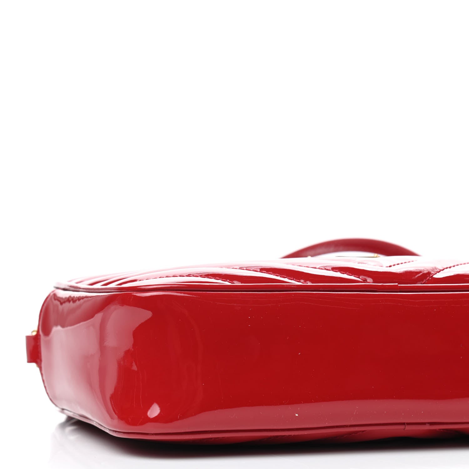 Saint Laurent Patent Calfskin Matelasse Monogram Lou Camera Bag Red 6 of 10