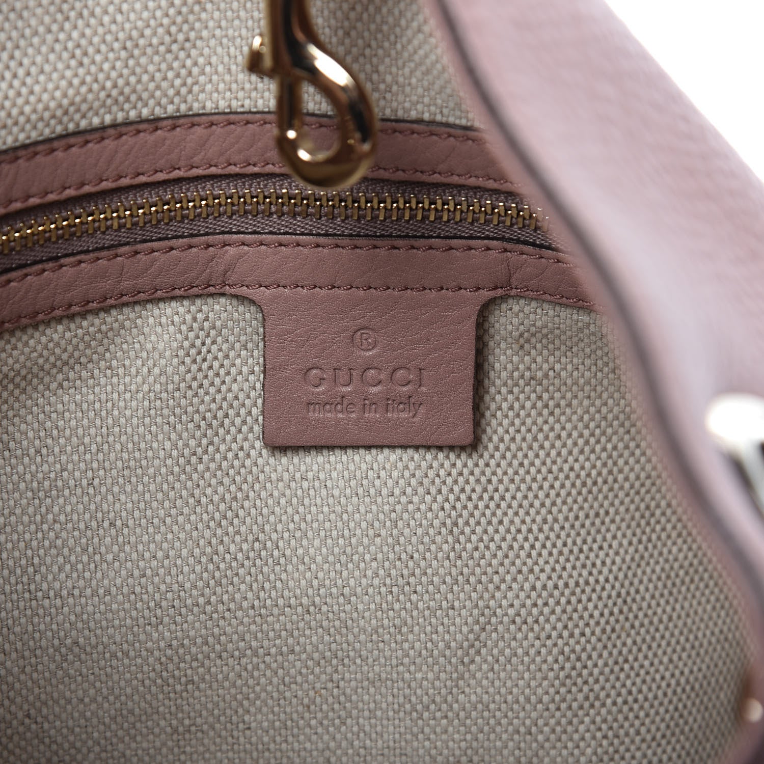 Gucci Pebbled Calfskin Medium Soho Chain Shoulder Bag Dark Cipria 8 of 9