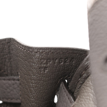 Hermes Togo Birkin 25 Etain 7 of 11