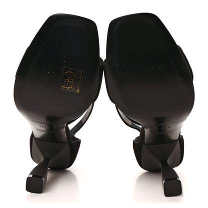 Hermes Suede Goatskin Gemma 95 Sandals 37.5 Black 5 of 5